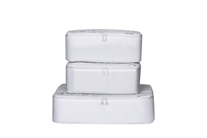 Kate Hill - 3 Piece Packing Cube Set - White