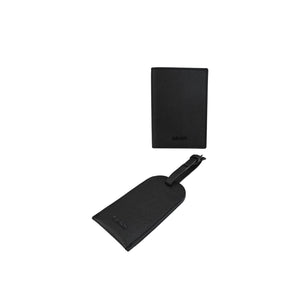 Kate Hill - KA120 Passport Holder and Luggage Tag Gift Set - Black