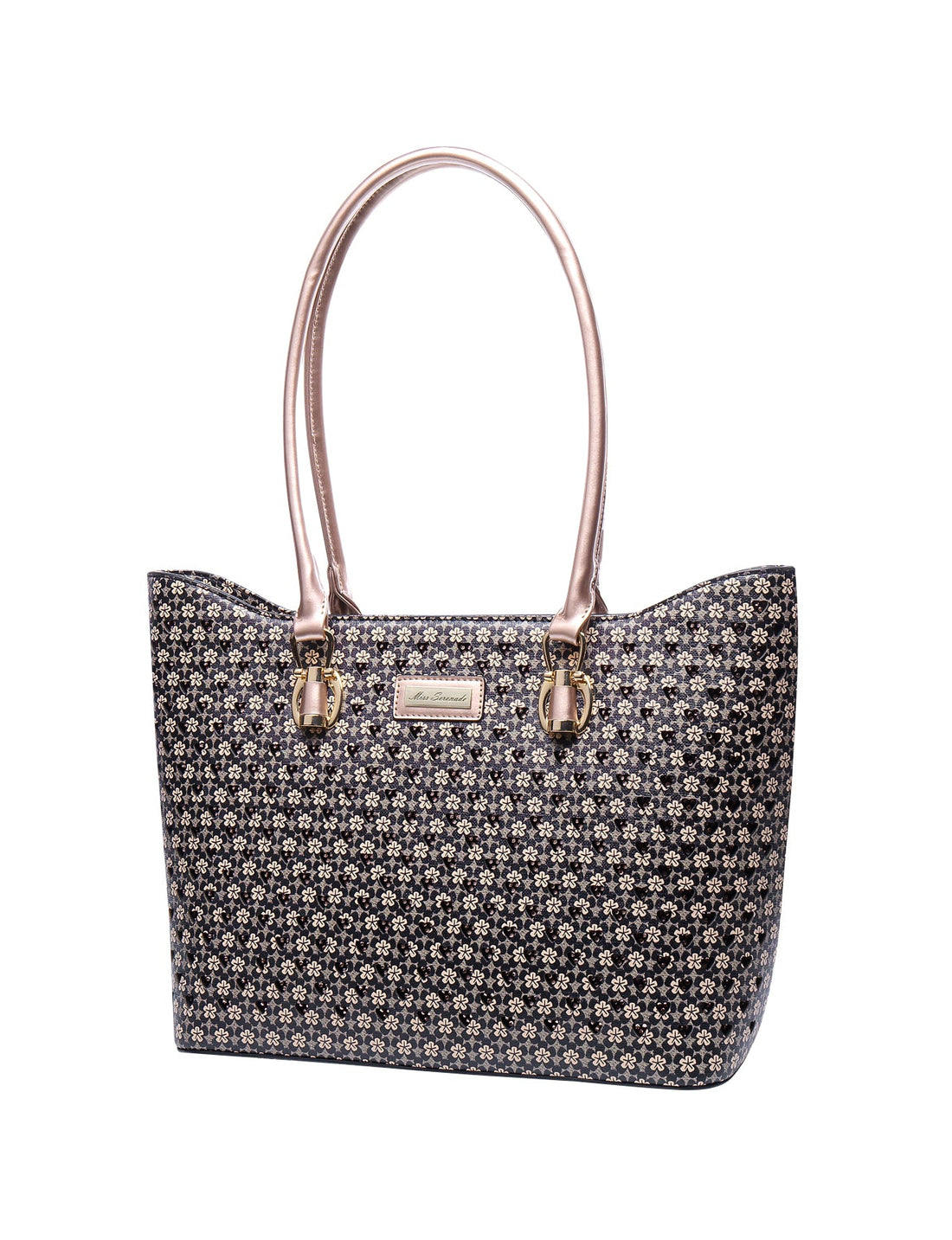 Miss Serenade - Darcy KH17 Vegan Pu Tote Bag - Black