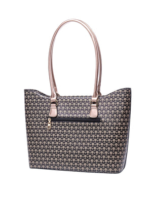 Miss Serenade - Darcy KH17 Vegan Pu Tote Bag - Black