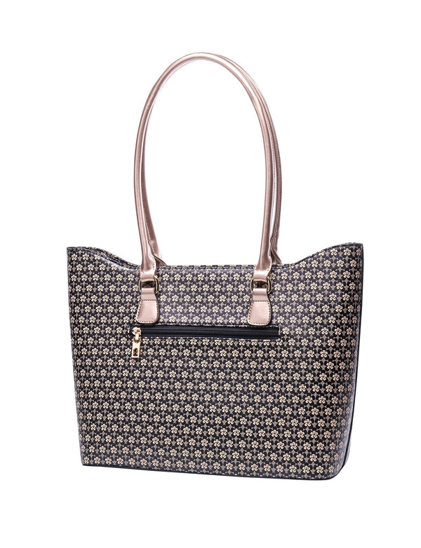 Miss Serenade - Darcy KH17 Vegan Pu Tote Bag - Black