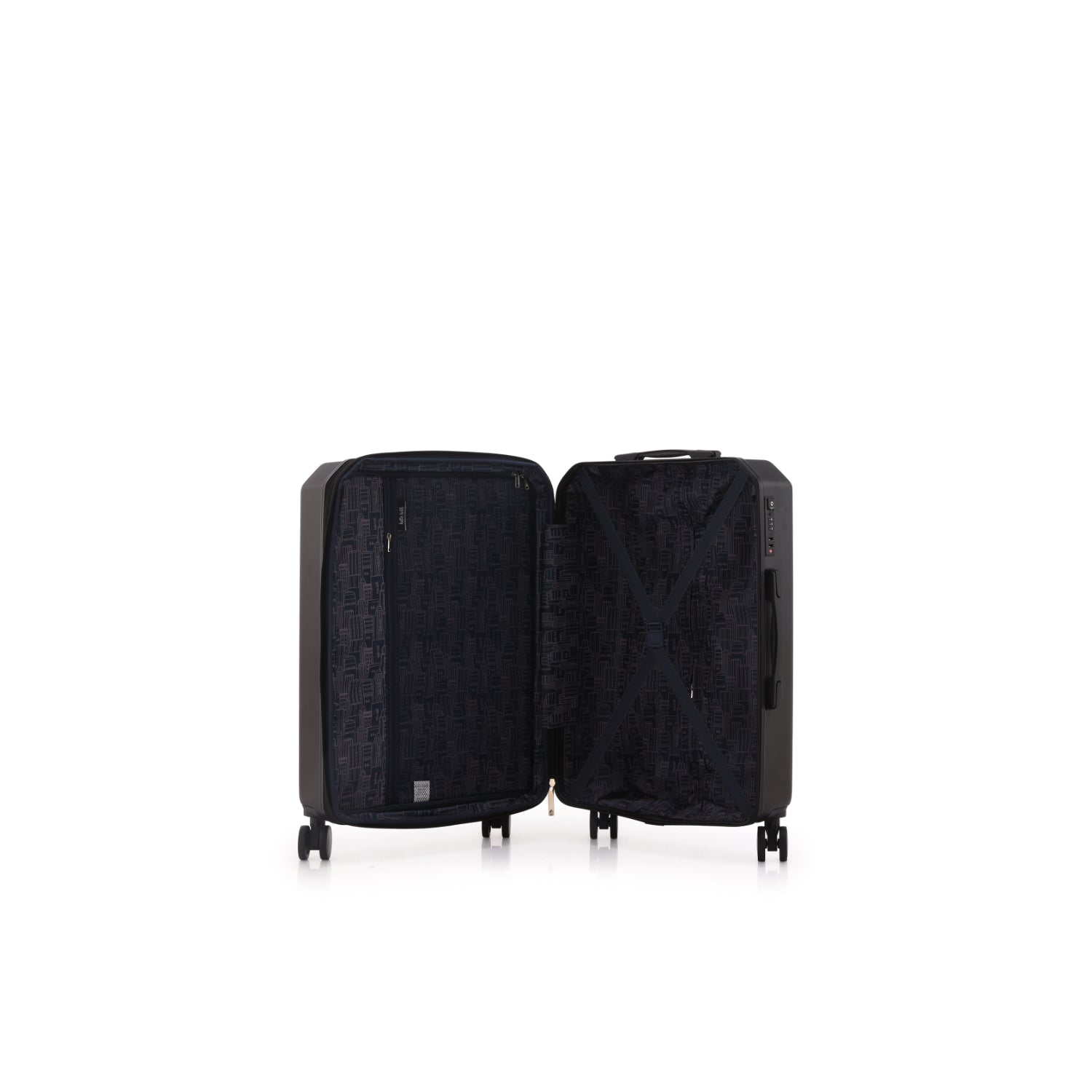 Kate Hill - KH-2301 Medium Manhattan Suitcase - Black-5