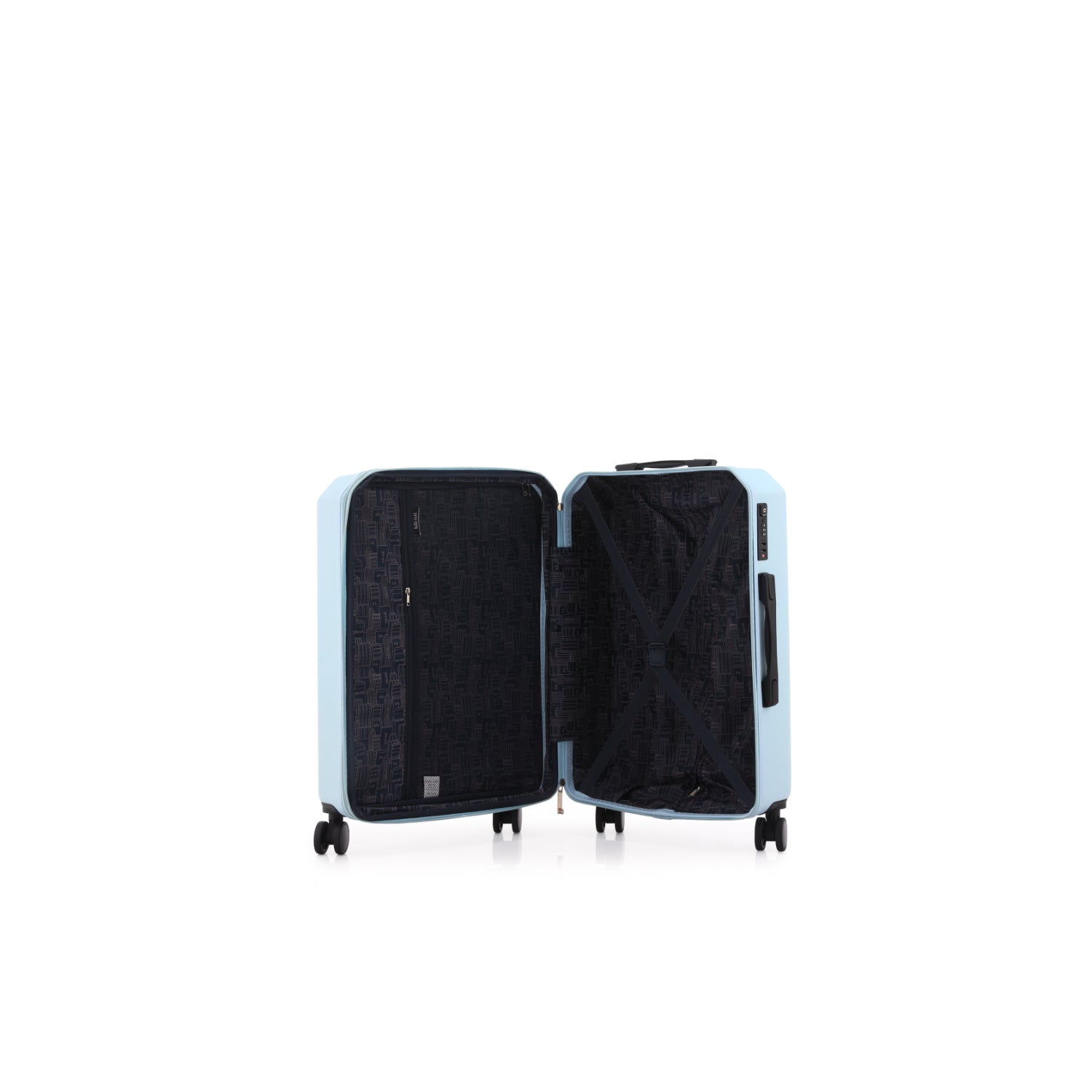 Kate Hill - KH-2301 Medium Manhattan Suitcase - Sky-3
