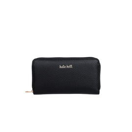 Kate Hill - KH2450 Wanda Zippered Wallet - Black