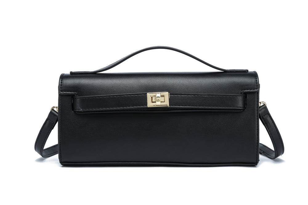 Kate Hill - KH2603 Cleo Top Handle E/W Fashion Bag - Black