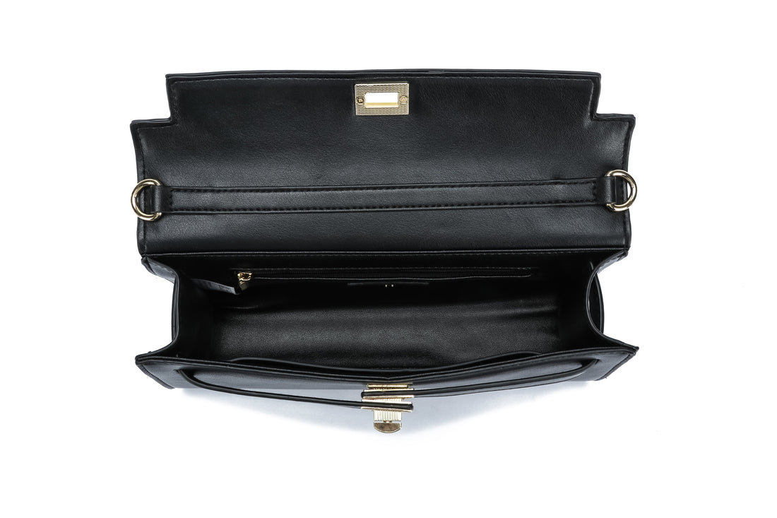 Kate Hill - KH2603 Cleo Top Handle E/W Fashion Bag - Black