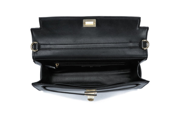 Kate Hill - KH2603 Cleo Top Handle E/W Fashion Bag - Black