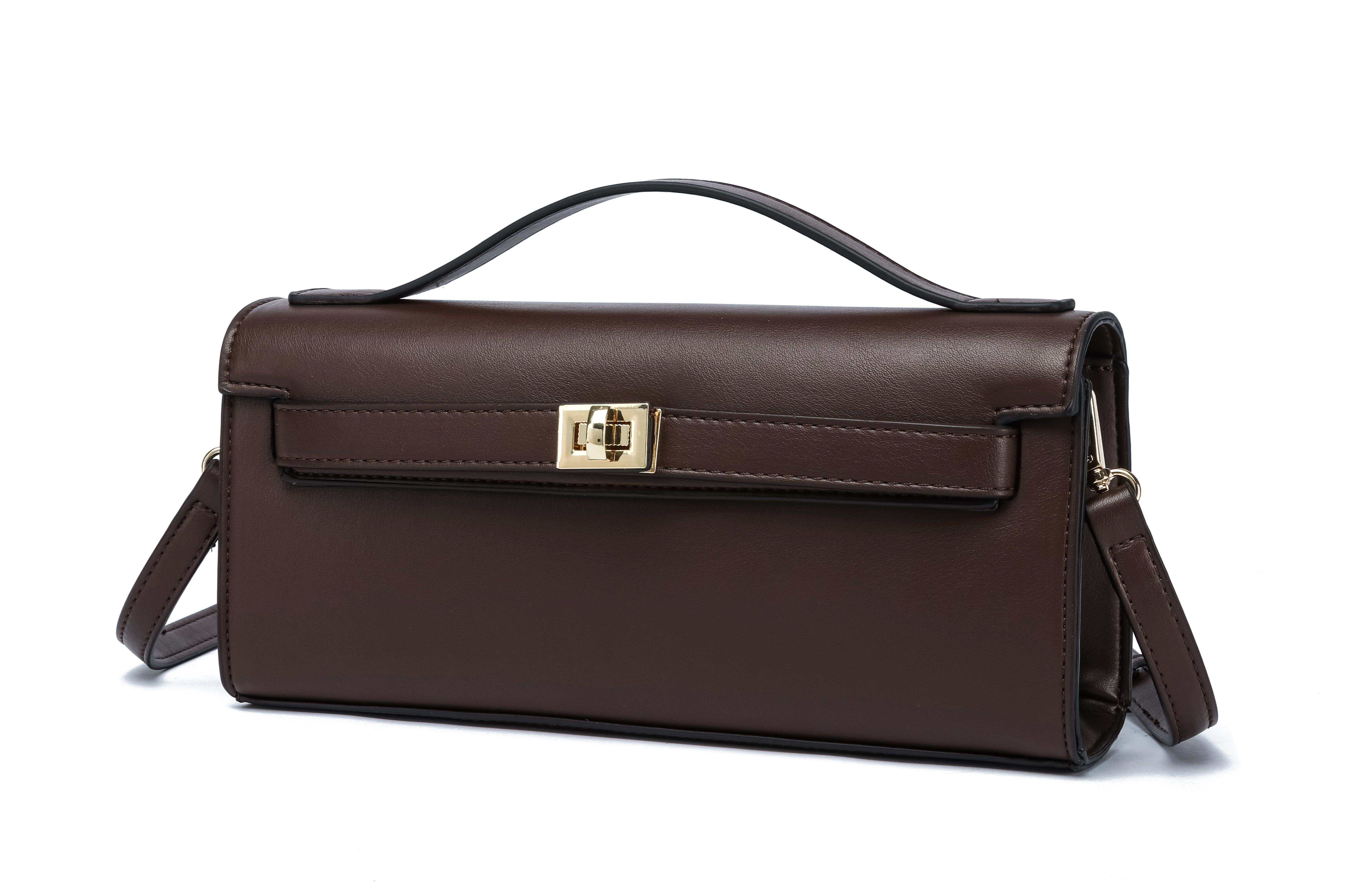 Kate Hill - KH2603 Cleo Top Handle E/W fashion bag - Chocolate