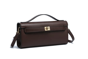 Kate Hill - KH2603 Cleo Top Handle E/W Fashion Bag - Chocolate