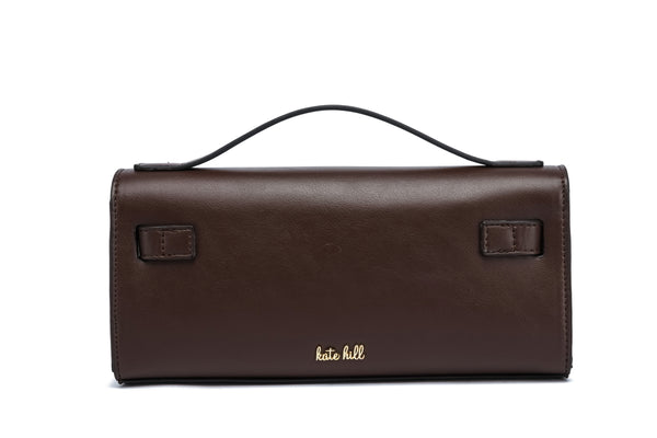 Kate Hill - KH2603 Cleo Top Handle E/W Fashion Bag - Chocolate