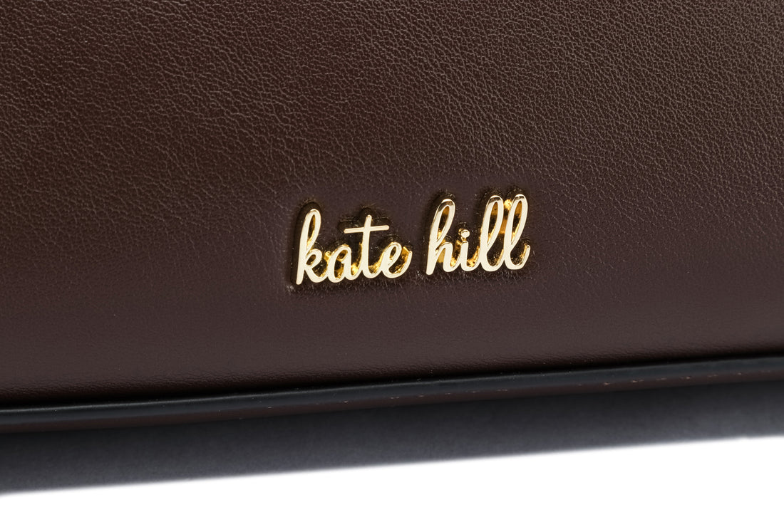 Kate Hill - KH2603 Cleo Top Handle E/W Fashion Bag - Chocolate