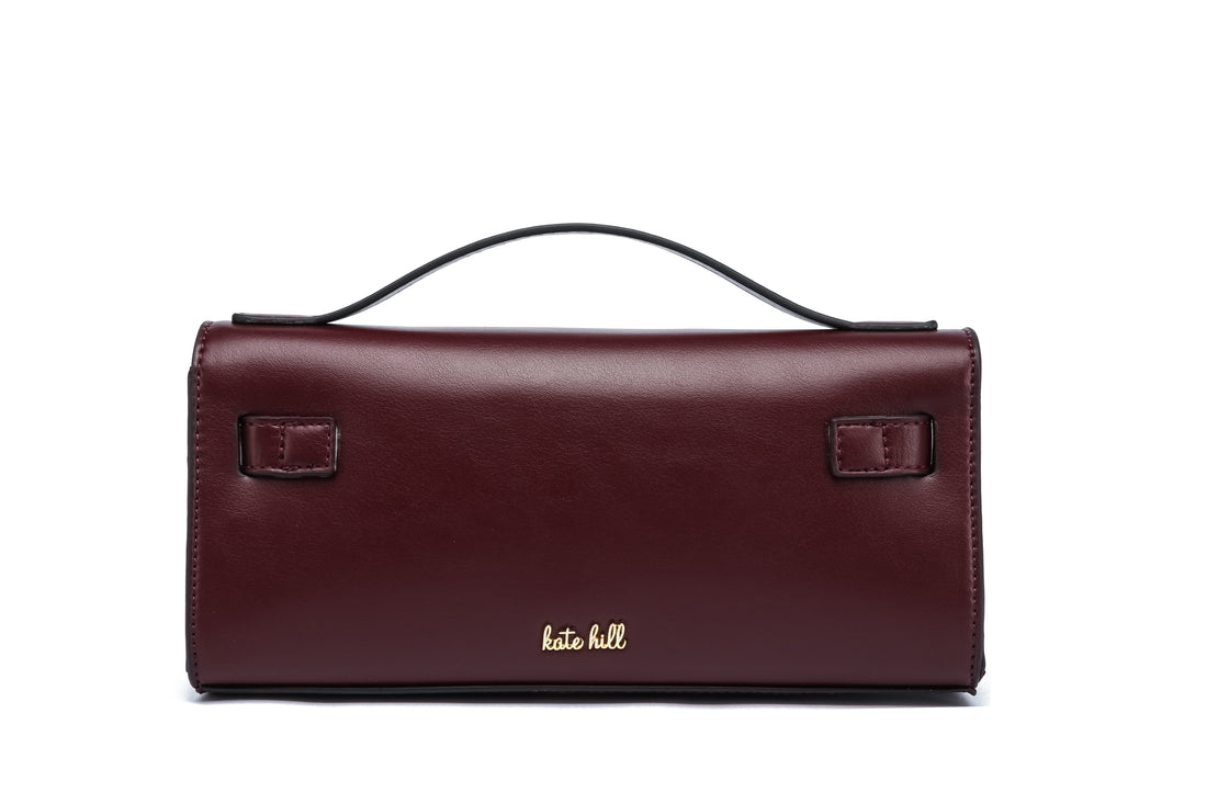 Kate Hill - KH2603 Cleo Top Handle E/W Fashion Bag - Plum