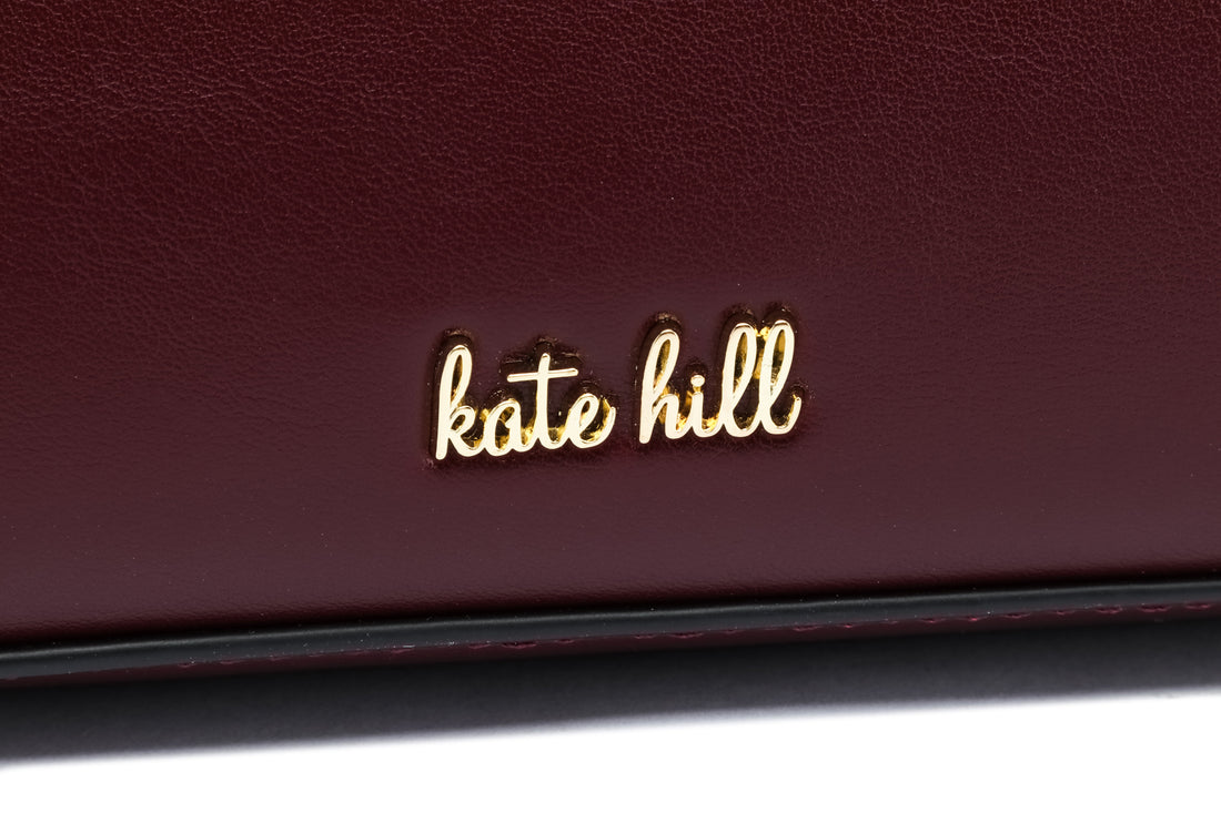 Kate Hill - KH2603 Cleo Top Handle E/W Fashion Bag - Plum