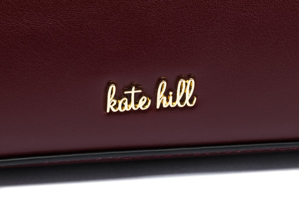 Kate Hill - KH2603 Cleo Top Handle E/W Fashion Bag - Plum