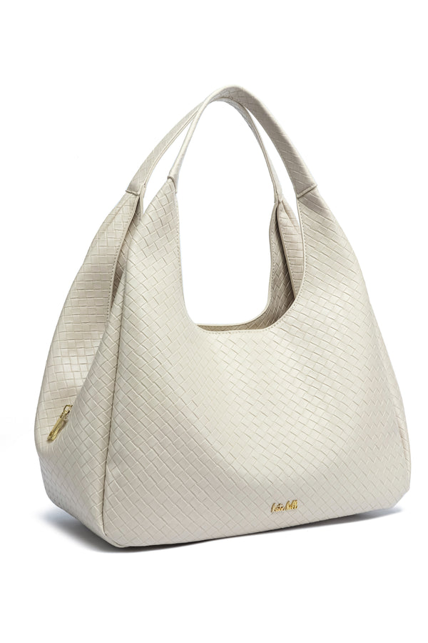 Kate Hill - KH2608 Carlie Shoulder Bag - Stone