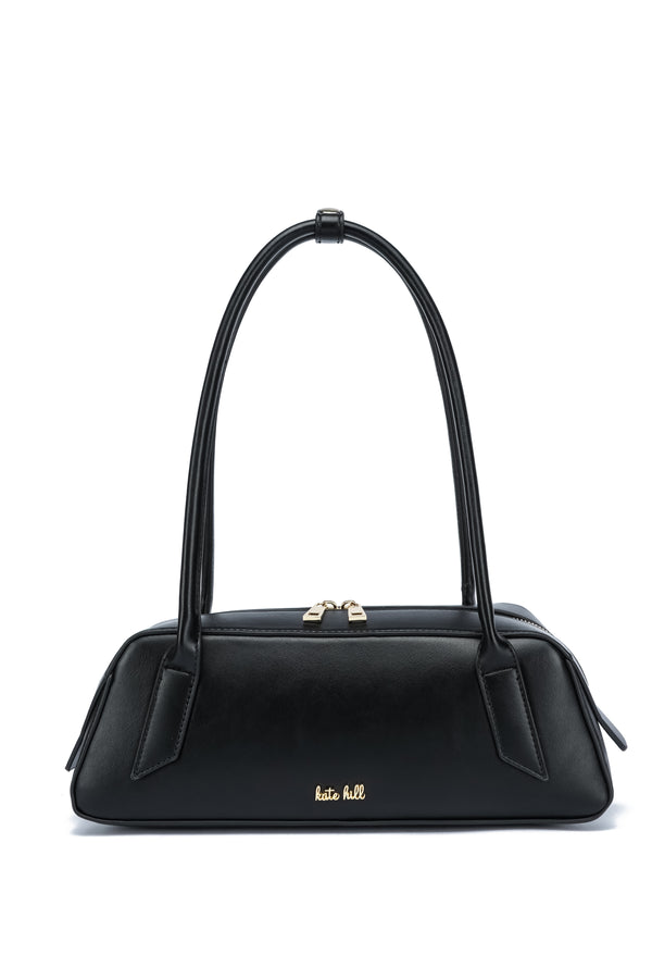 Kate Hill - KH2620 Cassie E/W Ziptop Shoulder Bag - Black