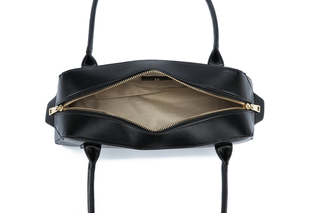 Kate Hill - KH2620 Cassie E/W Ziptop Shoulder Bag - Black