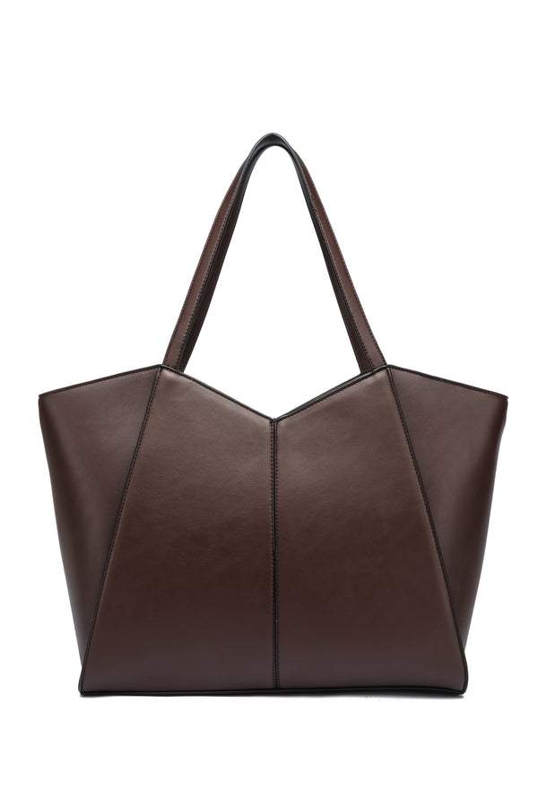 Kate Hill - KH2623 Callie Tote Dual Carry Handle - Chocolate