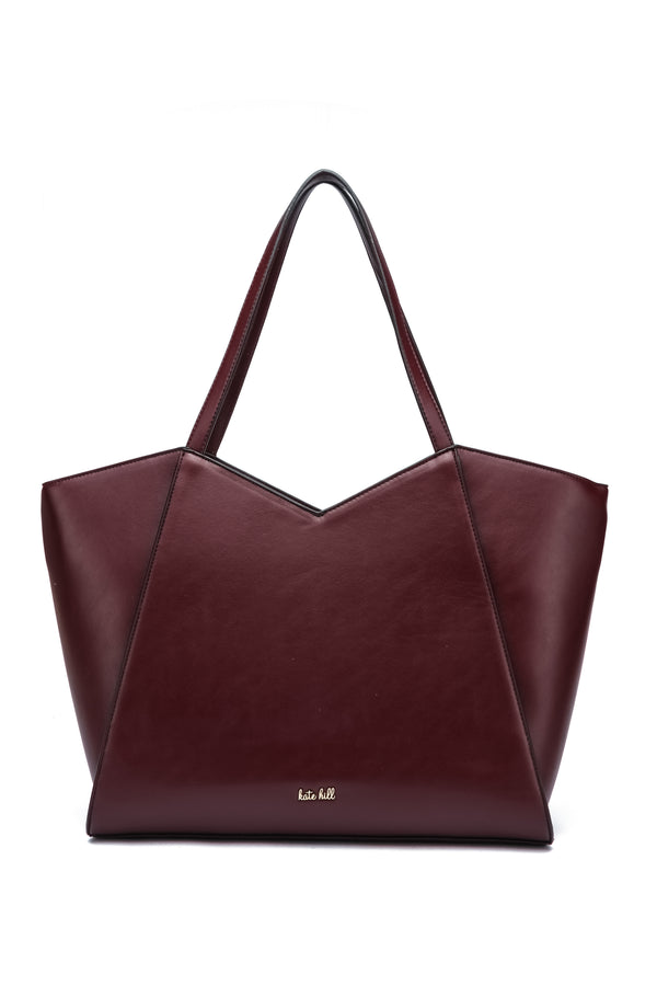 Kate Hill - KH2623 Callie Tote Dual Carry Handle - Plum
