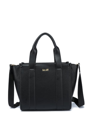 Kate Hill - KH2632 Clara Dual Top Carry Handle Tote - Black
