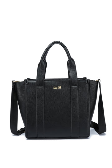 Kate Hill - KH2632 Clara Dual top carry handle tote - Black
