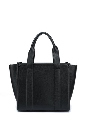 Kate Hill - KH2632 Clara Dual Top Carry Handle Tote - Black