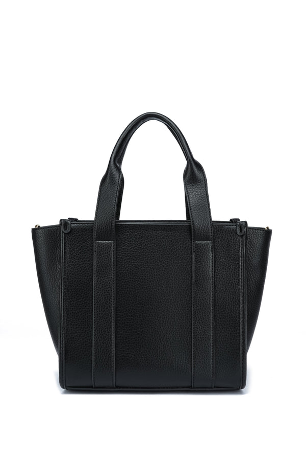 Kate Hill - KH2632 Clara Dual Top Carry Handle Tote - Black