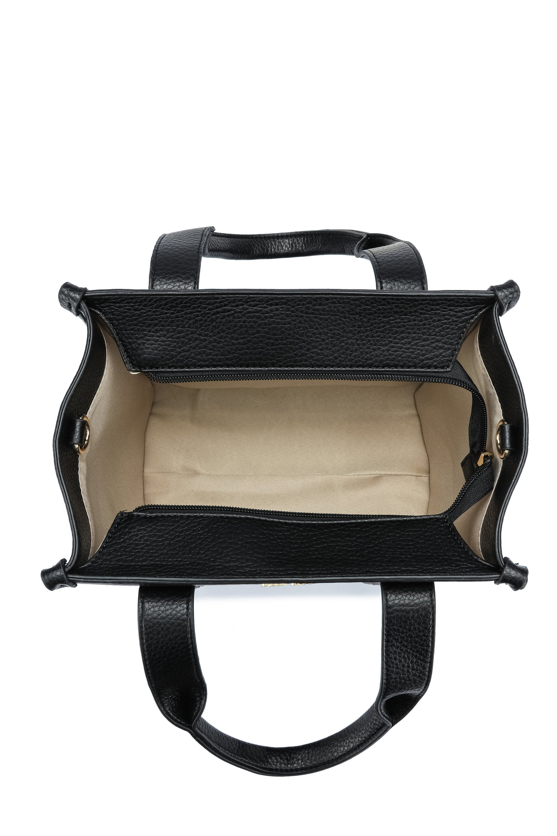 Kate Hill - KH2632 Clara Dual Top Carry Handle Tote - Black