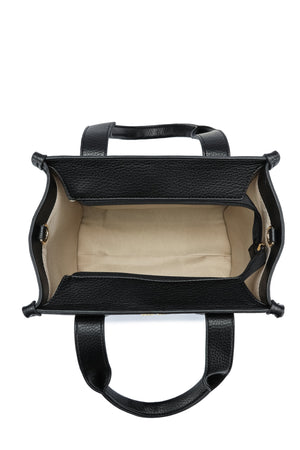 Kate Hill - KH2632 Clara Dual Top Carry Handle Tote - Black