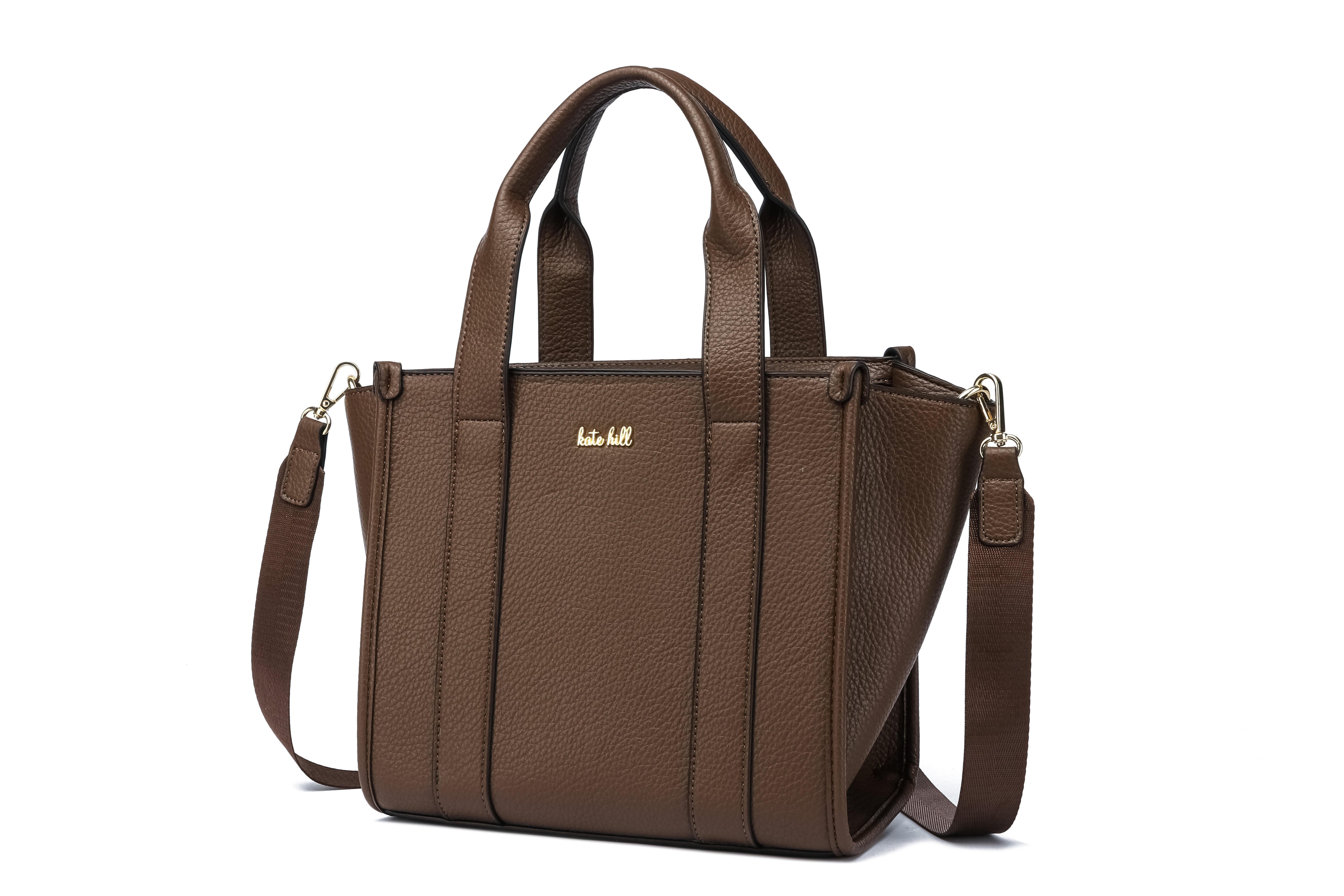 Kate Hill - KH2632 Clara Dual top carry handle tote - Chocolate