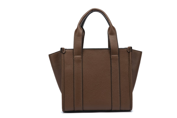Kate Hill - KH2632 Clara Dual Top Carry Handle Tote - Chocolate
