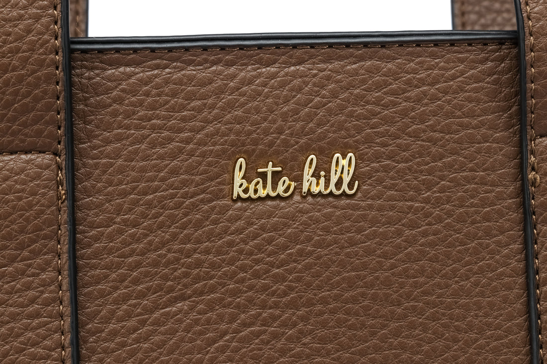 Kate Hill - KH2632 Clara Dual Top Carry Handle Tote - Chocolate