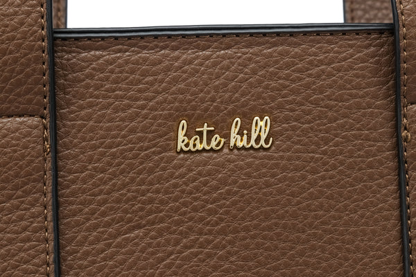 Kate Hill - KH2632 Clara Dual Top Carry Handle Tote - Chocolate