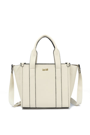Kate Hill - KH2632 Clara Dual Top Carry Handle Tote - Ivory