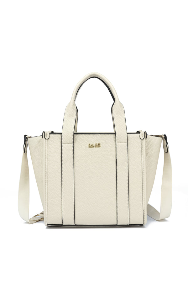 Kate Hill - KH2632 Clara Dual Top Carry Handle Tote - Ivory