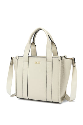 Kate Hill - KH2632 Clara Dual top carry handle tote - Ivory - 0
