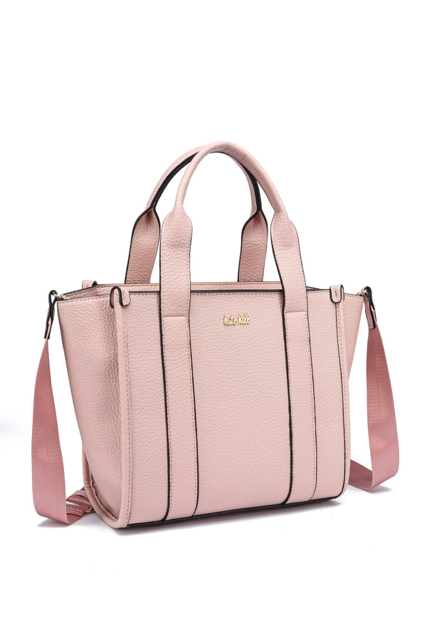 Kate Hill - KH2632 Clara Dual Top Carry Handle Tote - Pink