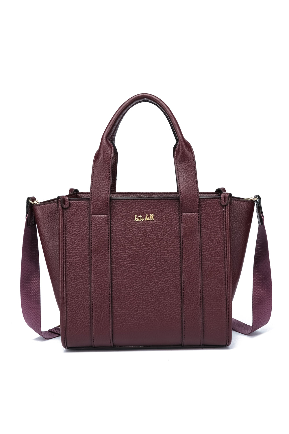 Kate Hill - KH2632 Clara Dual Top Carry Handle Tote - Plum