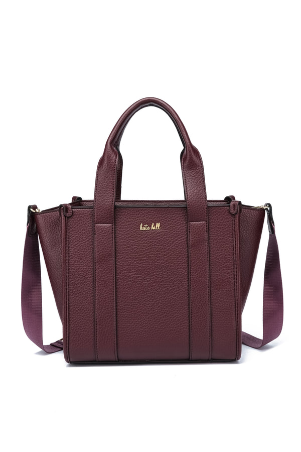 Kate Hill - KH2632 Clara Dual Top Carry Handle Tote - Plum