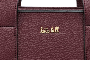 Kate Hill - KH2632 Clara Dual Top Carry Handle Tote - Plum