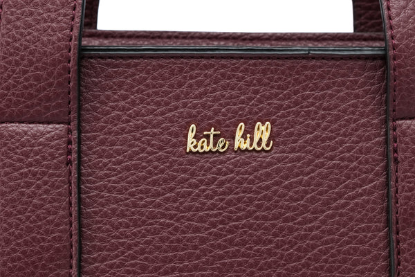 Kate Hill - KH2632 Clara Dual Top Carry Handle Tote - Plum