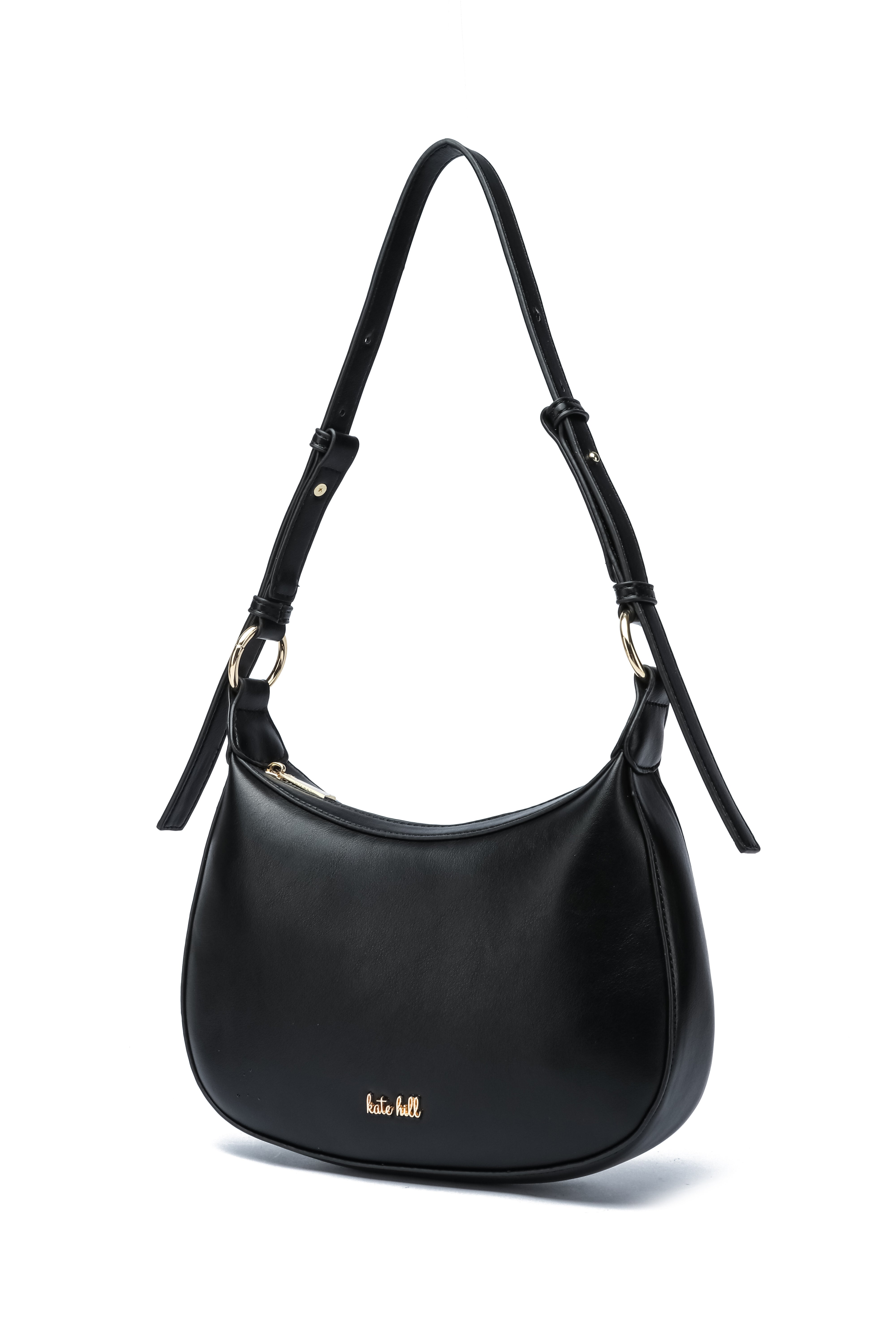 Kate Hill - KH2643 Celestetop zip shoulder bag - Black