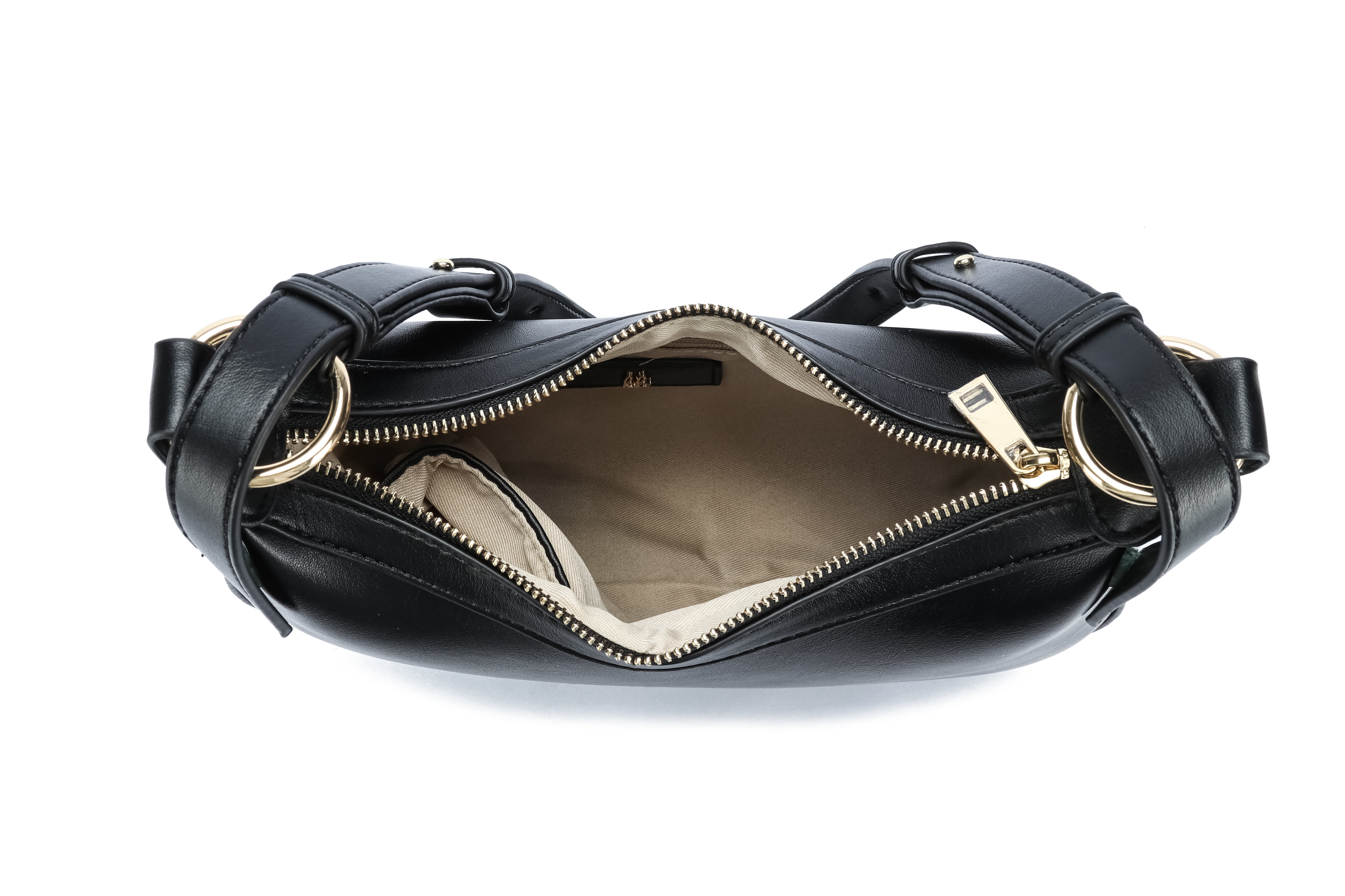 Kate Hill - KH2643 Celestetop zip shoulder bag - Black