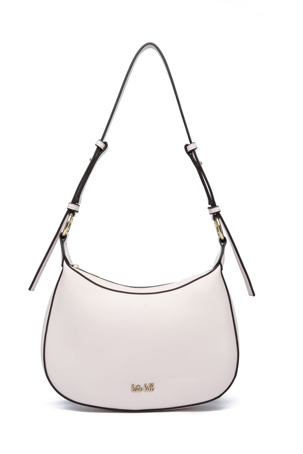Kate Hill - KH2643 Celestetop Zip Shoulder Bag - Beige Pink