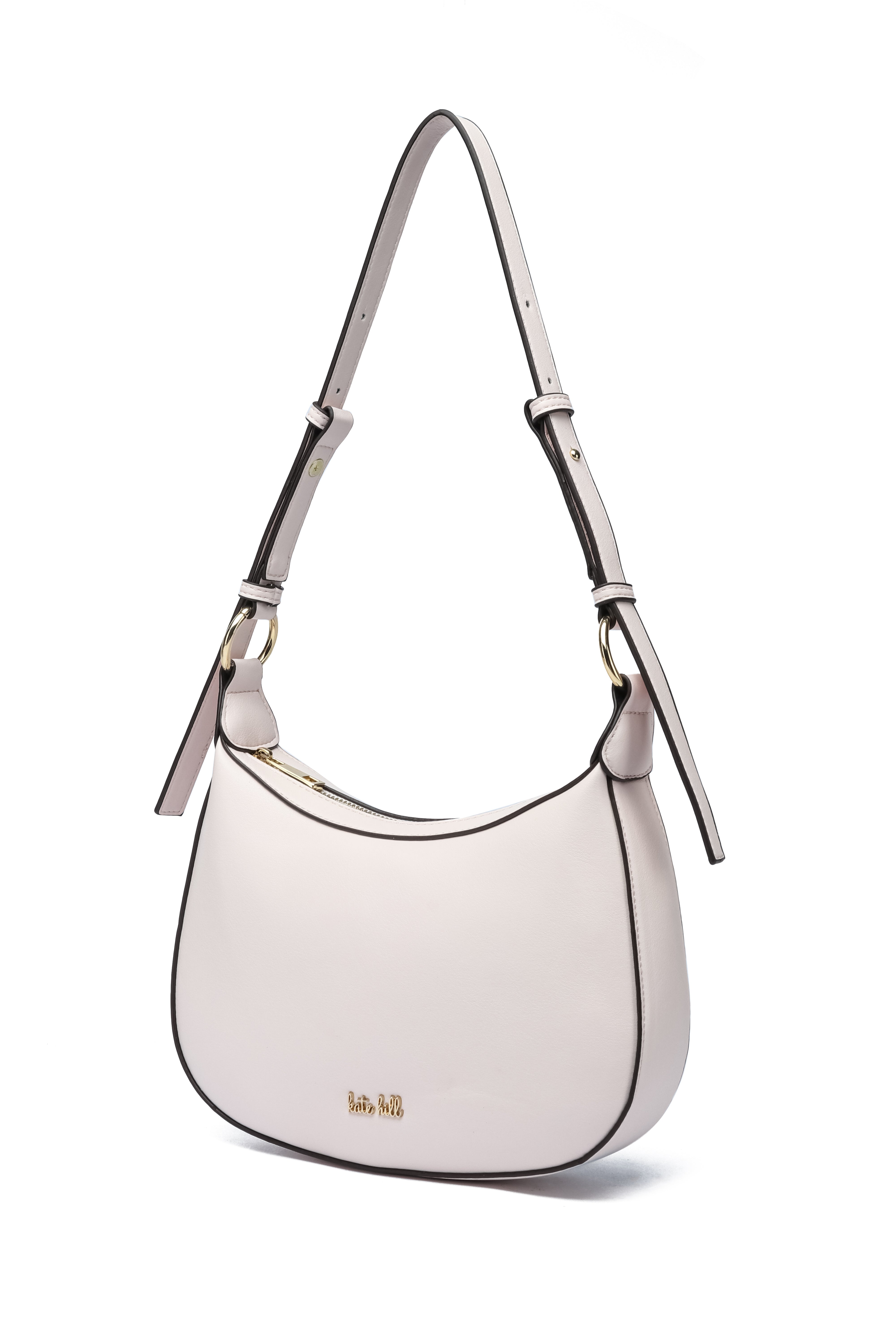 Kate Hill - KH2643 Celestetop zip shoulder bag - Beige Pink