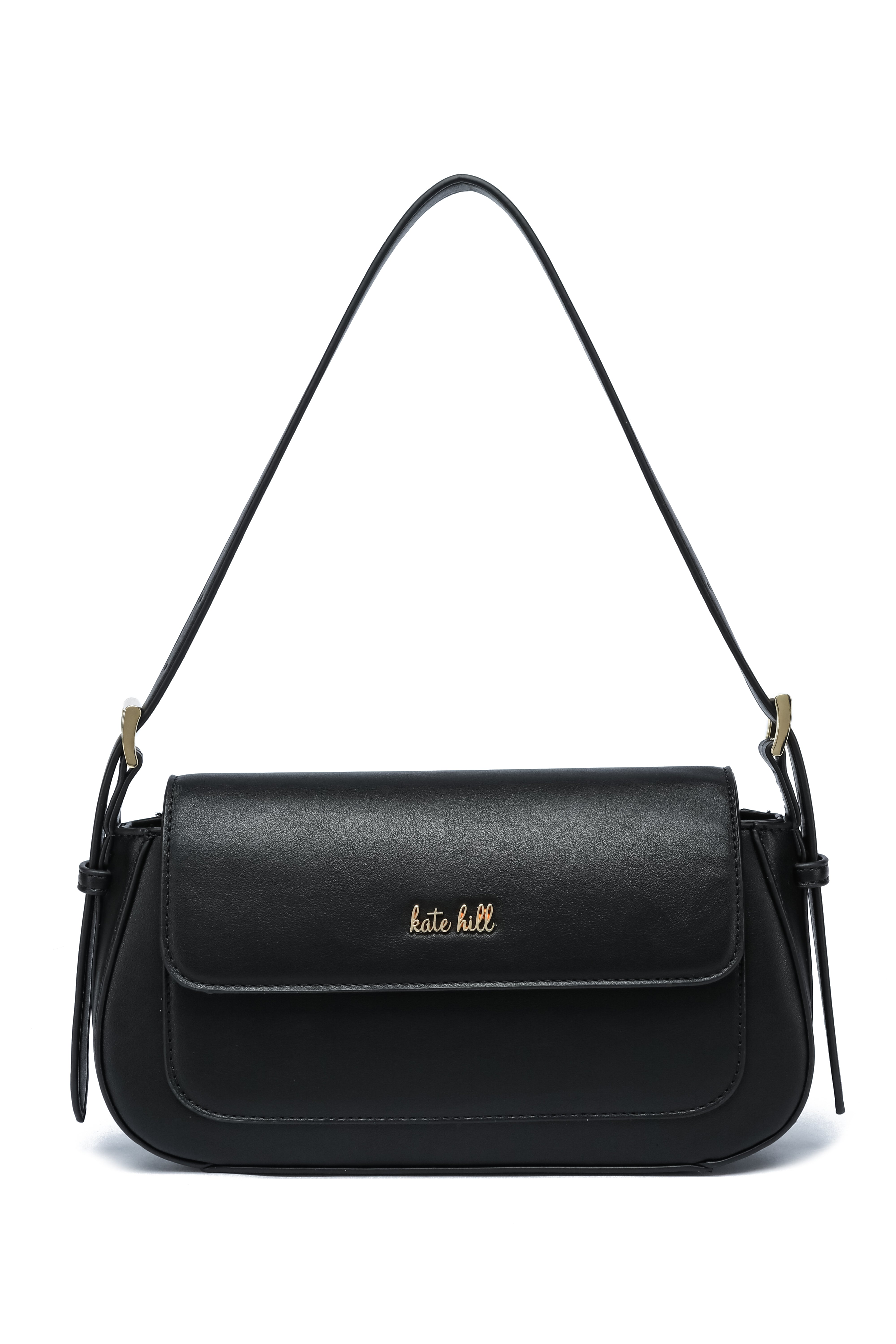 Kate Hill - KH2645 Cora E/W Flap shoulder bag - Black