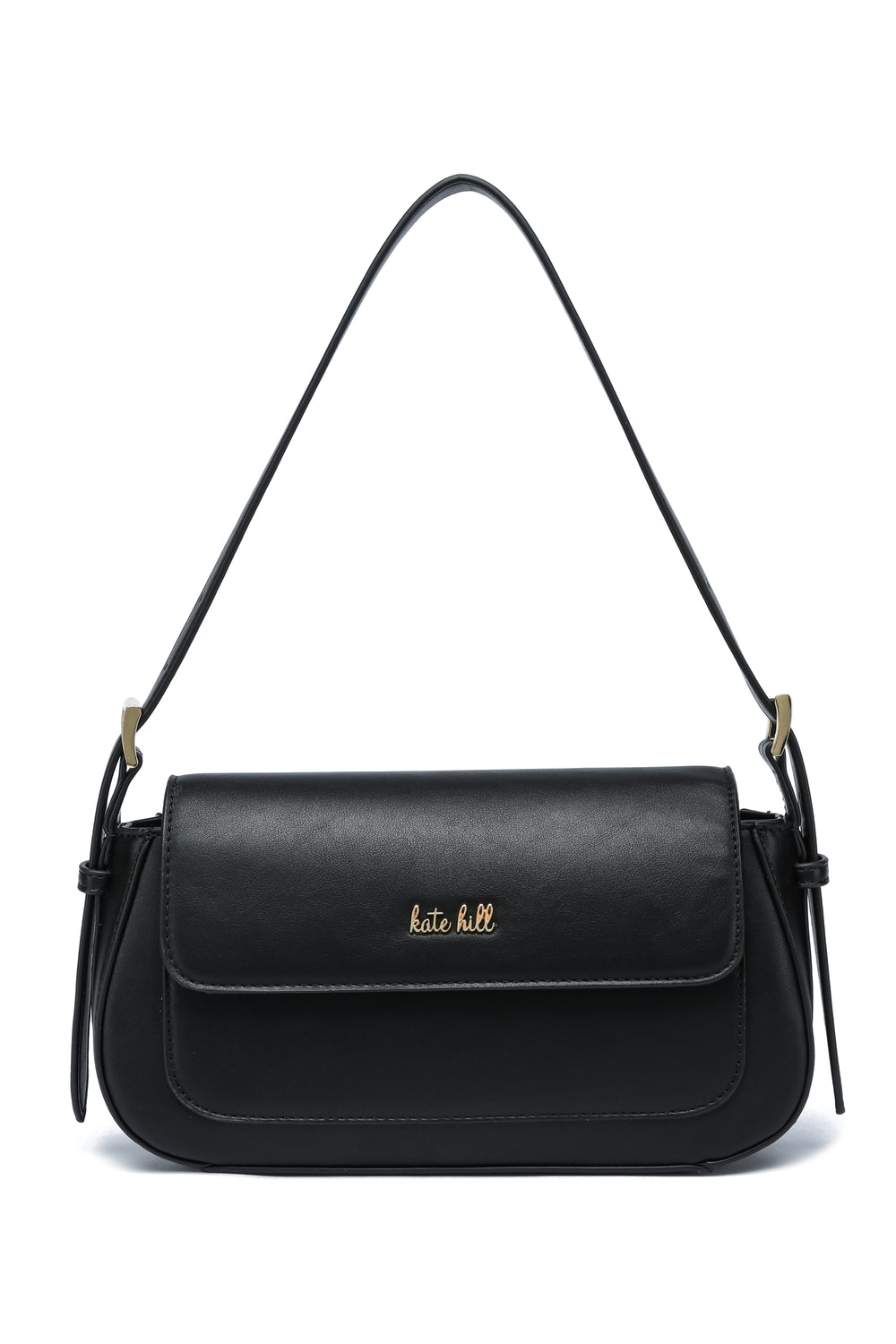 Kate Hill - KH2645 Cora E/W Flap Shoulder Bag - Black
