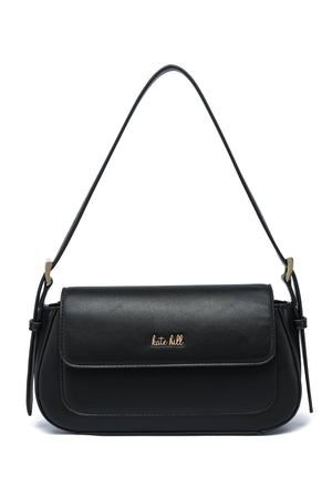 Kate Hill - KH2645 Cora E/W Flap Shoulder Bag - Black