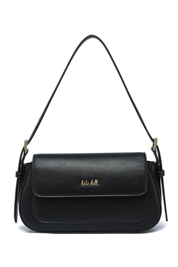 Kate Hill - KH2645 Cora E/W Flap shoulder bag - Black
