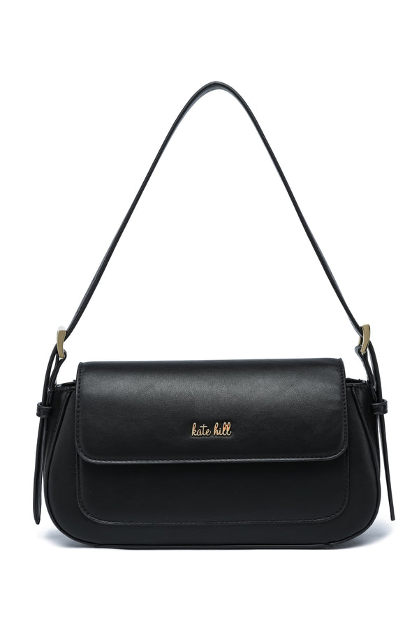 Kate Hill - KH2645 Cora E/W Flap Shoulder Bag - Black